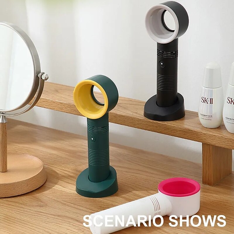 Bladeless Handheld Fan – USB Rechargeable Silent Electric Fan for Desk or Travel, Turbo Design4
