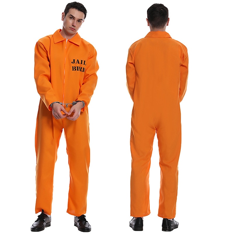 Prisoner Joker Halloween Cosplay Costume Fancy Costume Cosplay Costumes Adults' Men's Halloween Carnival Masquerade Easy Halloween Costumes Dress Up