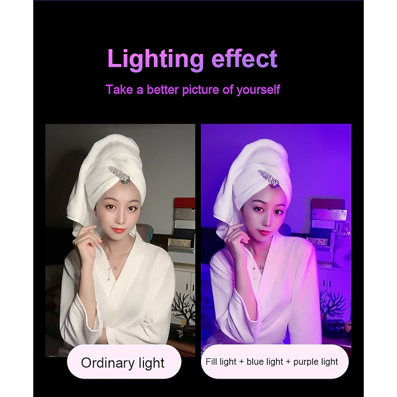 32/52CM strip atmosphere light USB rechargeable LED night light bedroom decoration light blue light purple light live broadcast atmosphere light background light3