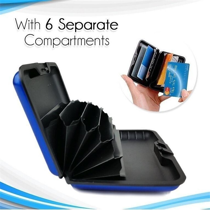 Credit Card Holder Wallet Metal Name Card Holder Waterproof Credit Card Protector for Women Men4