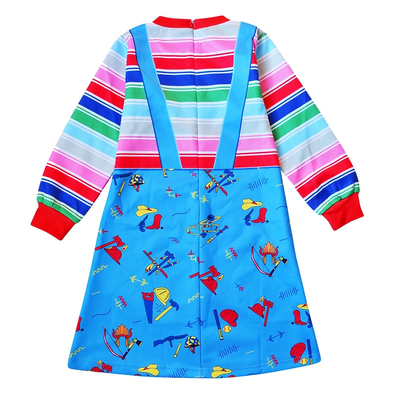 Chucky Chucky Bride of Chucky Cosplay Costume Outfits Cosplay Movie Cosplay for Girls' Kid's Masquerade3