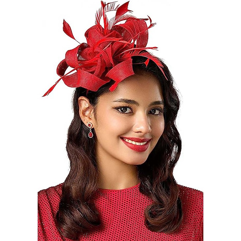 Fascinators Net Halloween Kentucky Derby Classic Wedding With Flower Headpiece Headwear4