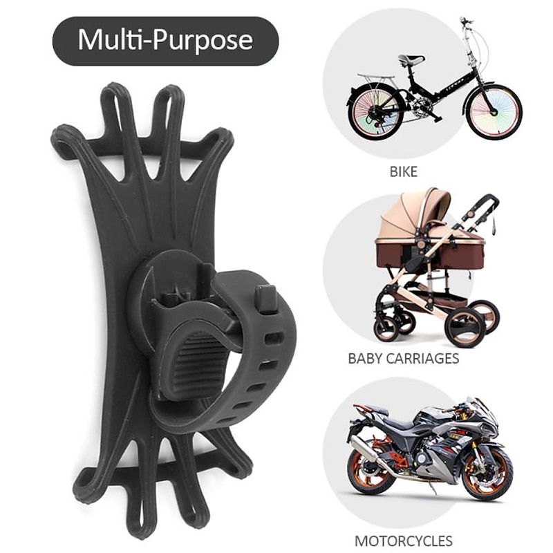 360 Degree Rotatable Silicone Bicycle Phone Holder Balance Car Motorcycle Stand Bracket