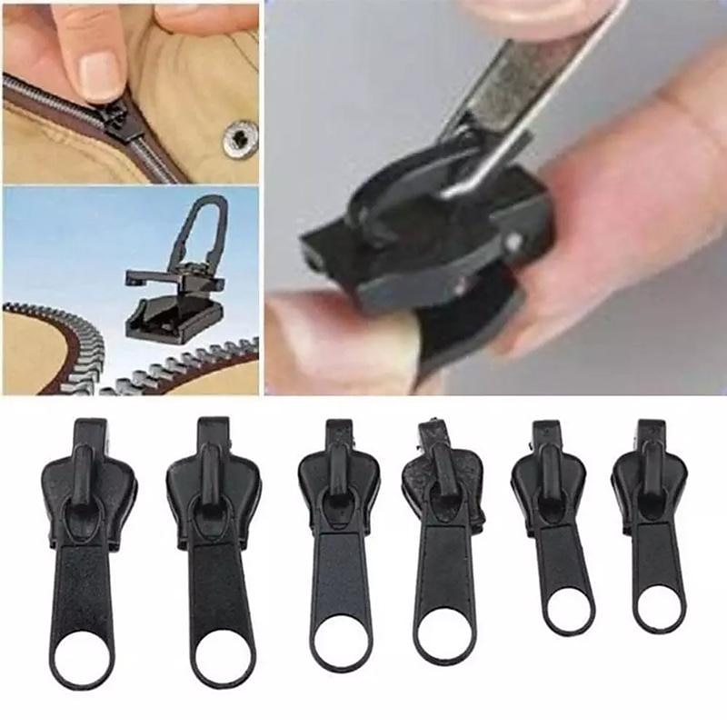 6pcs Fix Zip Puller Set- Zip Slider Repair Instant Kit - Fix Zipper Removable Rescue Replacement Pack, Instant Zipper Set