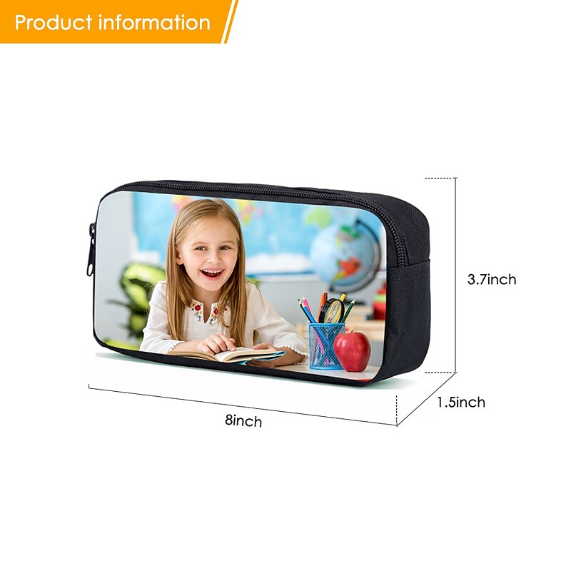 Custom Photo Pencil Case for Kids – Personalized Zipper Pouch for Back to School Supplies, Ideal for Boys and Girls2
