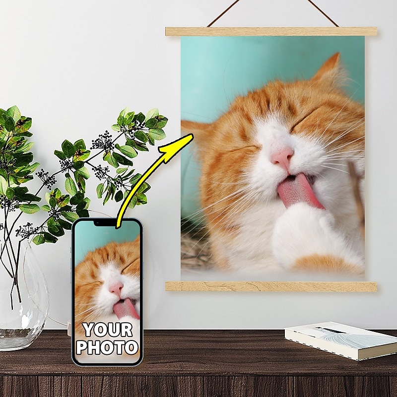 Custom Posters with Hangers Wall Art Canvas Prints and Poster - Personalized Poster 30x40cm/12''x16''2