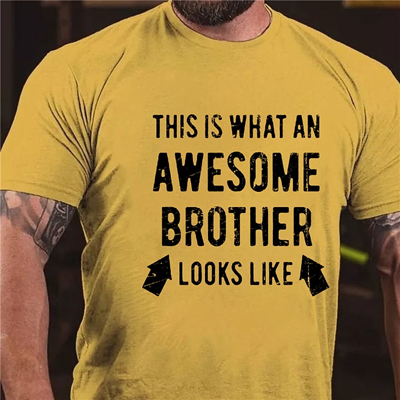 Men's Graphic Letter T Shirt Short Sleeve T shirt 3D Print Crew Neck Shirt Vintage Fashion Designer Outdoor Daily Sports Black Yellow Army Green Spring & Summer Clothing Apparel S M L XL 2XL 3XL3