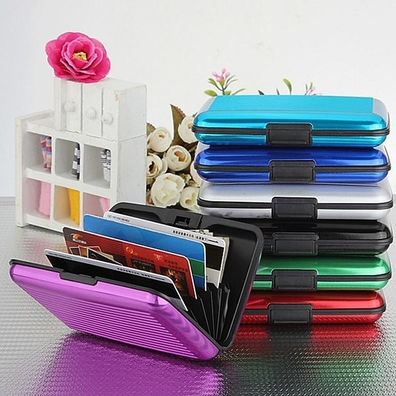 Credit Card Holder Wallet Metal Name Card Holder Waterproof Credit Card Protector for Women Men2