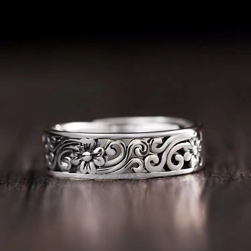 1PC Adjustable Ring For Men's Women's Gift Daily Date Alloy Retro Joy3