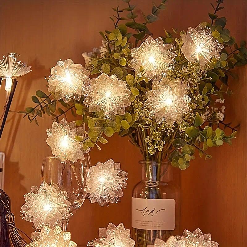 Elegant Wedding Reception Party Artificial Flower Decorative LED Light DIY Fairy Tale Wreath Leaf Light for Christmas Home Party Wedding Room Courtyard Indoor And Outdoor Decoration2