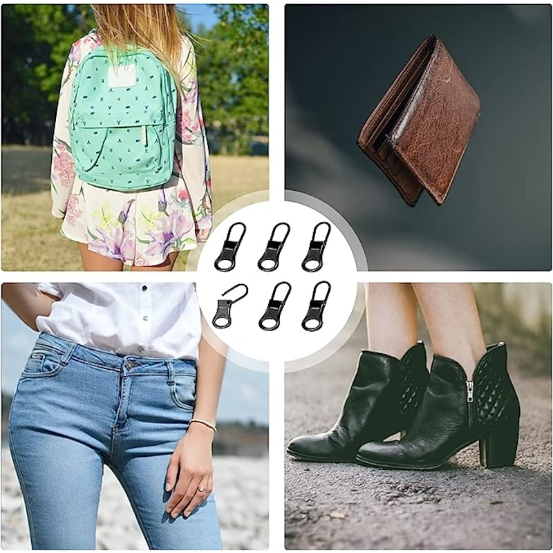 10pcs Zipper Pull Replacement Detachable Zipper Pulls Zipper Replacement Zipper Repair Kit Zipper Replacement Slider for Jacket Pants Coat Shoes Suitcase Backpack4