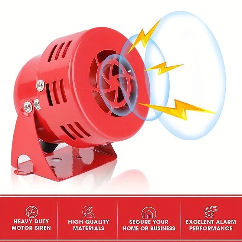 StarFire 1pcs MS-190 Motor Alarm Horn Wind Screw Electric Air Defense Alarm High decibel 220V Mine Factory Alarm Horn