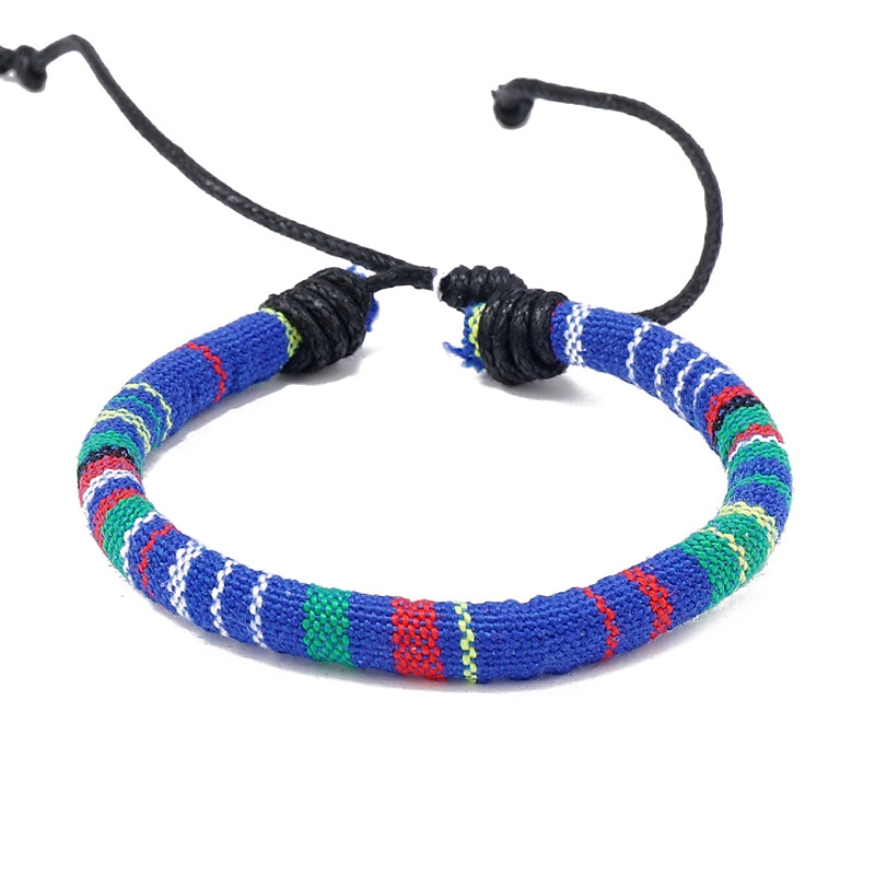 Men's Women's Loom Bracelet Plaited Wrap Candy Fashion Simple Polyamide Bracelet Jewelry Red / Blue / Rainbow For Daily Holiday Festival4