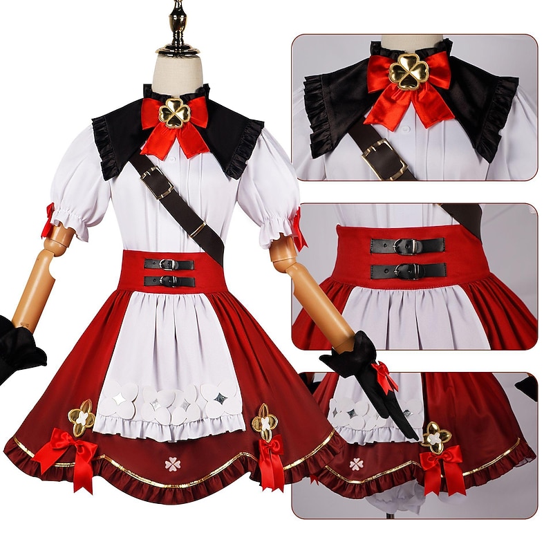Inspired by Genshin Impact Klee Anime Cosplay Costumes Japanese Halloween Cosplay Suits Cosplay Wigs Cosplay Shoes For Women's Girls'3