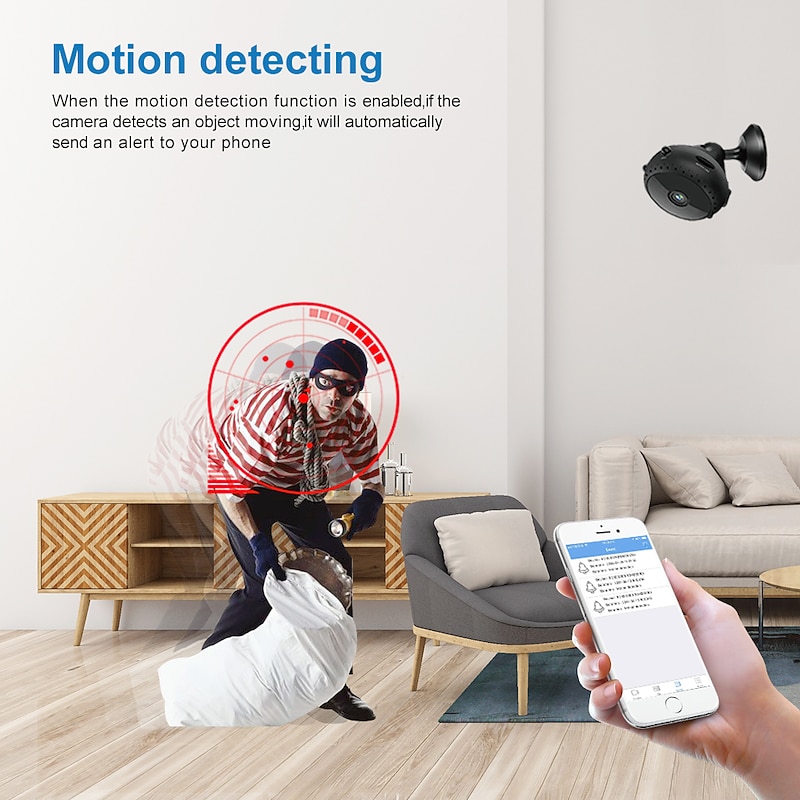 A12 HD 1080P Mini Camera Wireless Wifi IP Cam Home Security Nanny Surveillance Camcorder Night Vision Motion Detect Micro Cam Support TF Card2