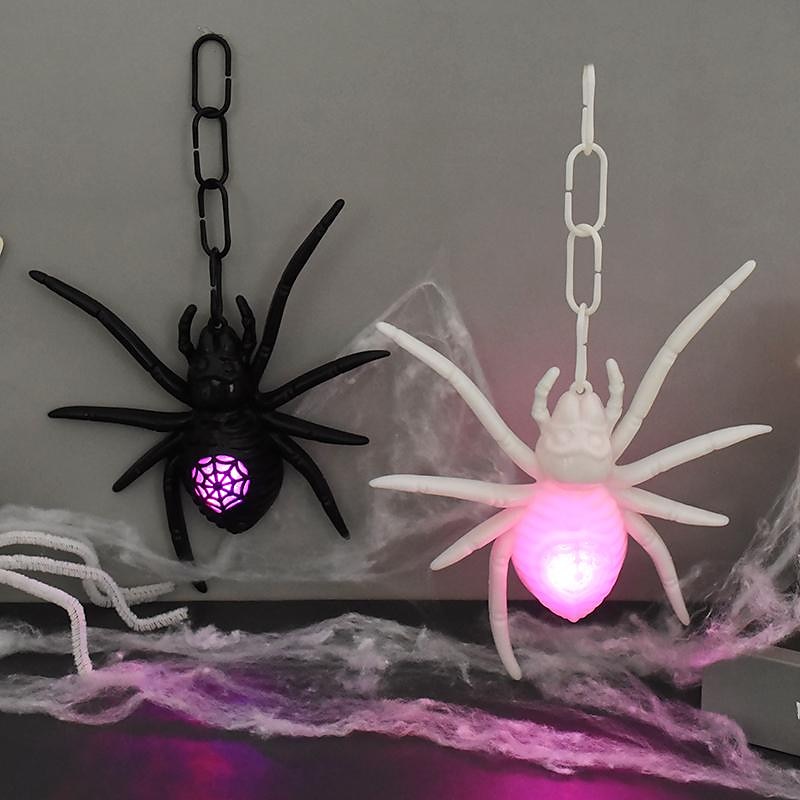 Halloween Spider Chandelier LED Night Light Glowing Fake Spider Wall Decoration Indoor Outdoor Haunted Props Party  Decoration3