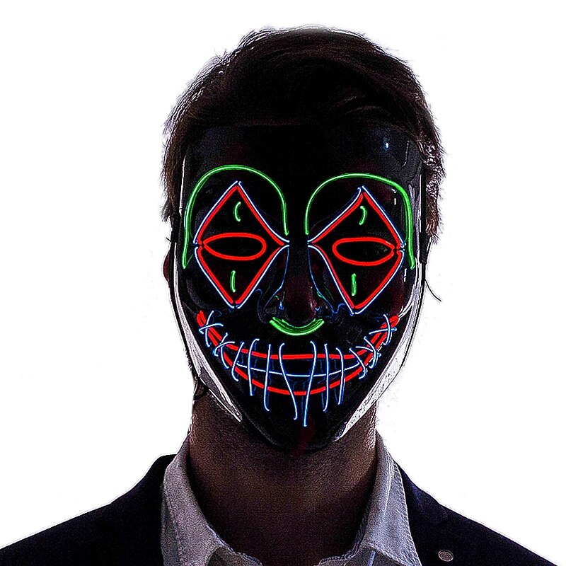 Halloween LED Purge Scary Mask Light Up LED Mask Cool Costume Accessories2