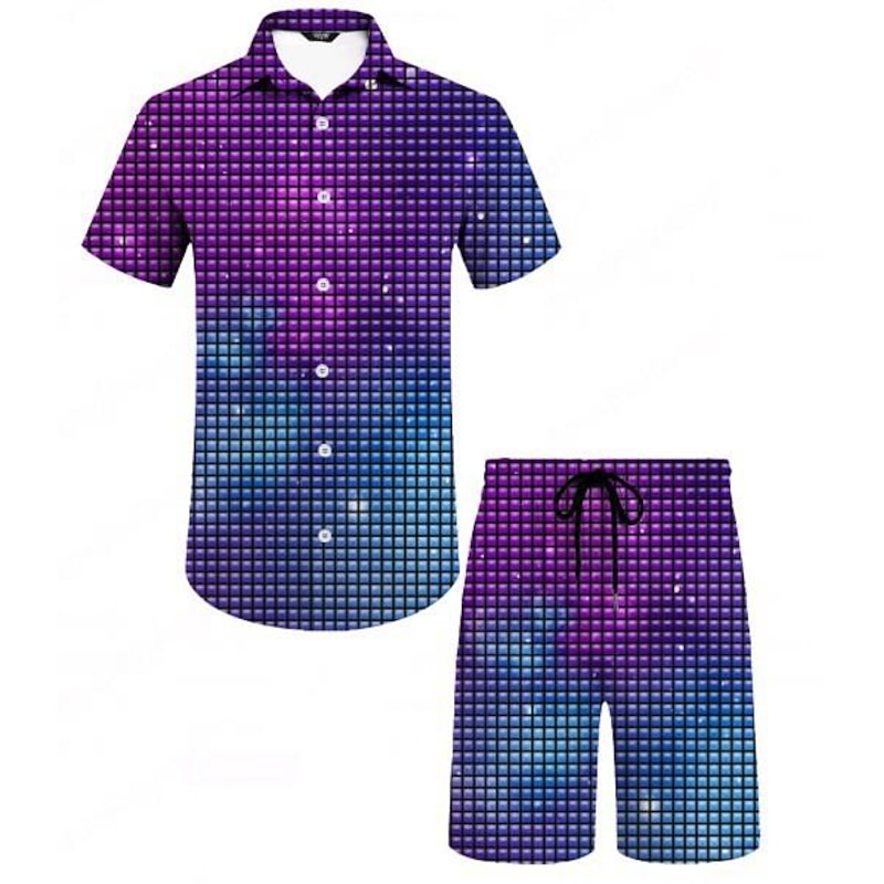 Classical 1980s Shorts Shirt Beach Shorts Fancy Dress Men's Vacation Dailywear Pride Parade Adults' Shirt Shorts Summer4