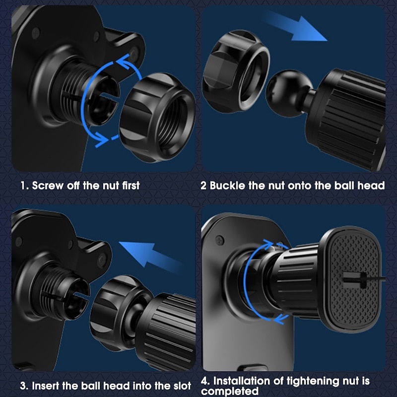 Car Phone Holder with Hook Car Air Vent Clip Mount Not Fall Off Smartphone Stand GPS Support For 4.7-6.7in Mobile Phones4