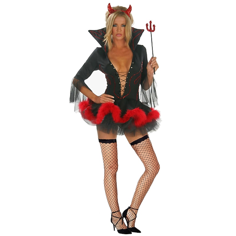 Devil Halloween Cosplay Costume Party Costume Masquerade Walpurgis Night Outfits Sexy Costume Adults' Women's Masquerade Mardi Gras Performance Party Halloween Easy Halloween Costumes Dress Up