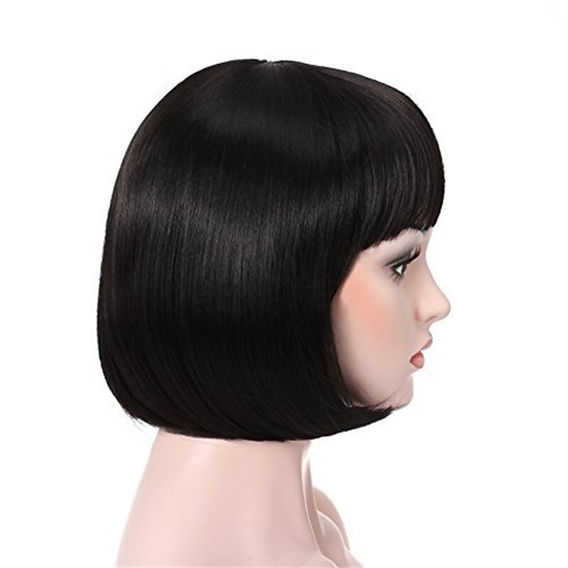 Short Straight Hair Flapper Cosplay Costume Bob Wig Halloween Cosplay Party Wigs2