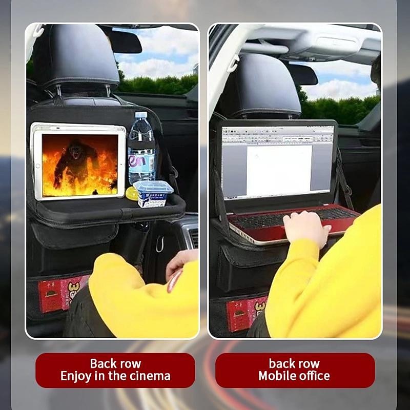 Car Accessories Universal Car Seats Organizer with Tray Tablet Holder Multi-Pocket Storage Automobiles Interior Stowing Tidying2