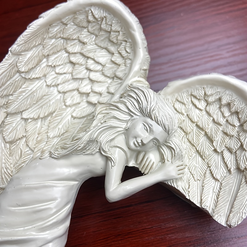 Door Frame Angel Wings Sculpture,Angels Door Frames Decoration,3D Statue Home Art Wall Decoration Resin Figurines Ornaments,for Outdoor Garden Living Room Bedroom Office4