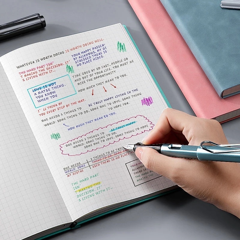 A5/B5 Notebook Thickened Large Super Thick Square Grid Book Grid Diary Notebook Notebooks Dot Matrix Notebook Diary Grid Book, Back to School Gift2