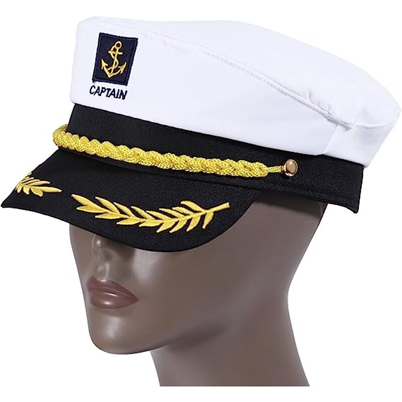 Adult Yacht Boat Ship Sailor Captain Cosplay Costume Hat Cap Navy Marine Admiral(3 Colors)4
