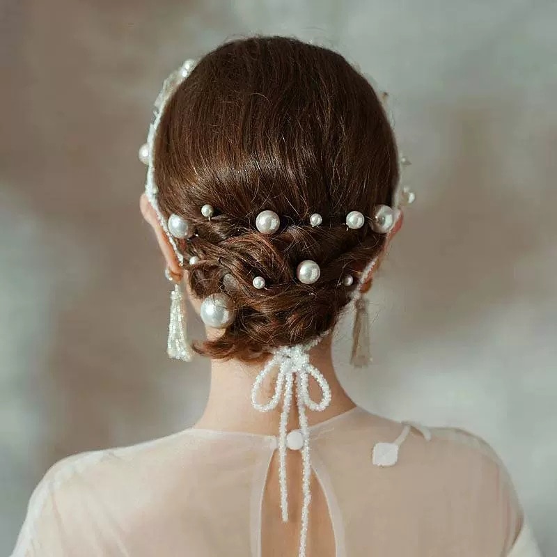 Headpiece Pearl Fall Wedding Birthday Retro Elegant With Pearl Headpiece Headwear2