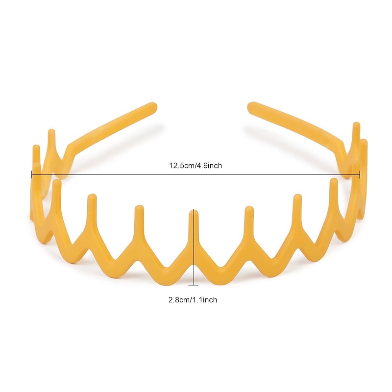 1PC Zig Zag Headbands for Women Girls Teens, Plastic Hair Bands with Teeth, Non Slip Hair Comb Head Bands Hair Accessories2