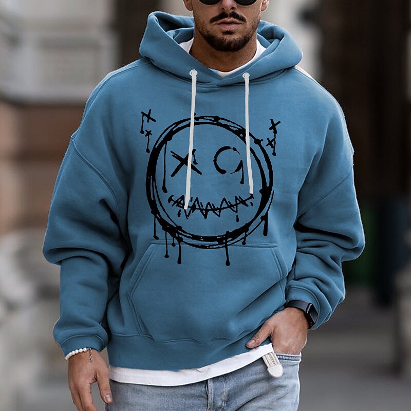 Men's Cartoon Graphic Prints Hoodie Hoodies Sweatshirt Streetwear Designer Long Sleeve Hooded Daily Sports Pink Blue Print Spring &  Fall Designer4