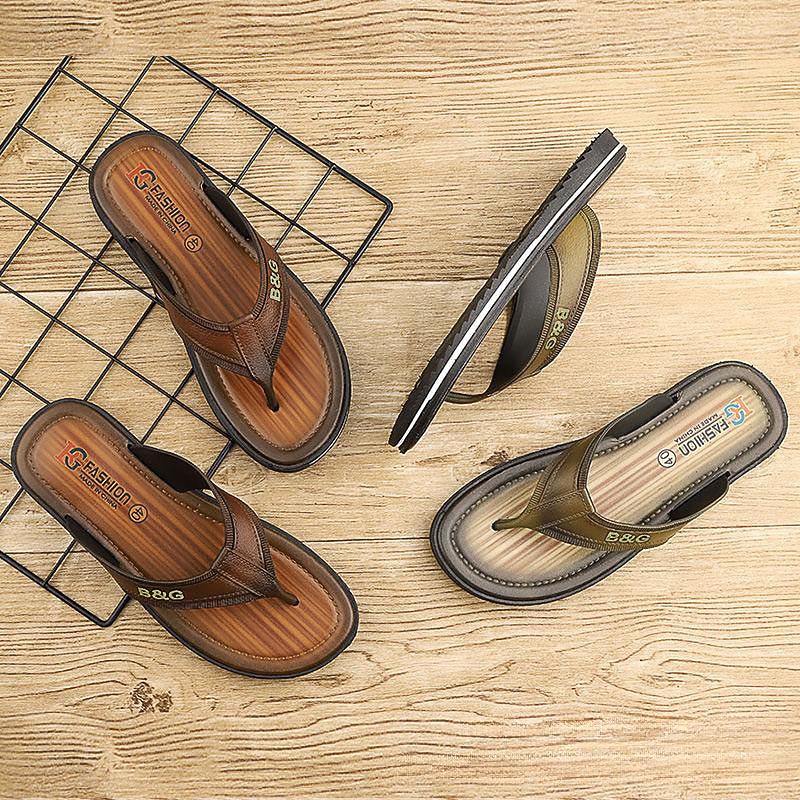 Men's Brown Flip Flop Sandals – Lightweight Non-Slip Beach Slippers with Cushioned Sole for Summer, Travel & Casual Wear2