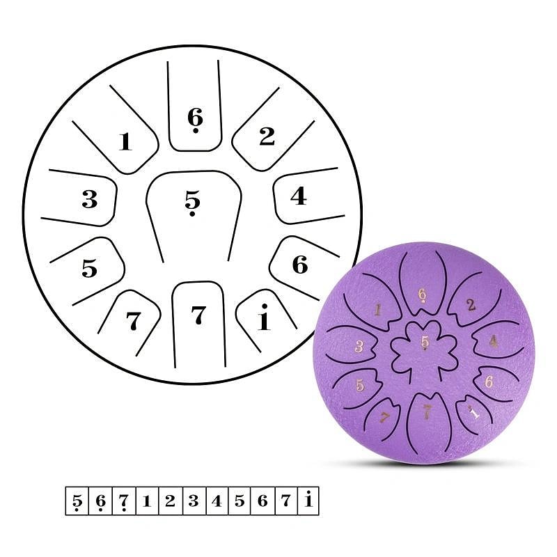 6 Inch 11 Tone Steel Tongue Drum Mini Music Drums Handpan Beginners Ethereal Drum Musical Instruments Tambor Gifts4