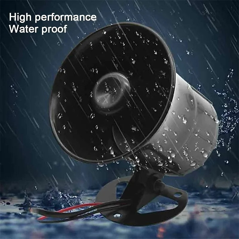 12V Car Motorcycle 3 Sounds Siren Horn Alarm Loud Speaker Electronic Bell Car Electrical Appliances Three tone alarm horn3