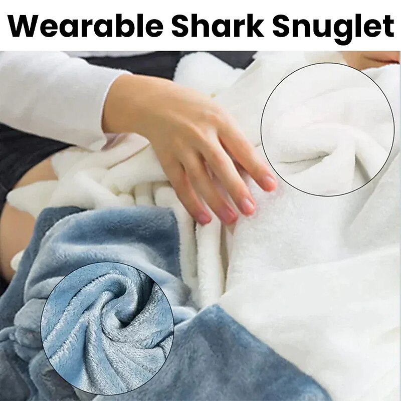 Shark Blanket Kigurumi Pajamas Sofa Blanket for Adults' Unisex Cute Christmas Halloween Carnival Easy Halloween Costumes 14