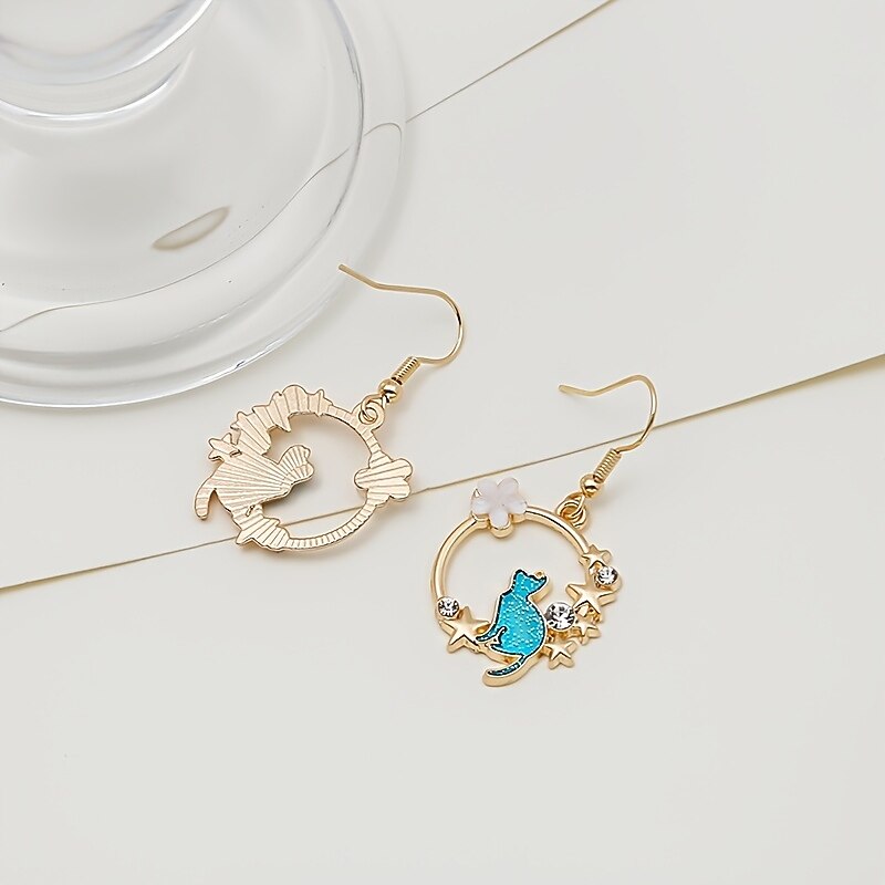 1 Pair Drop Earrings For Women's Birthday Gift Prom Alloy Classic Cat3
