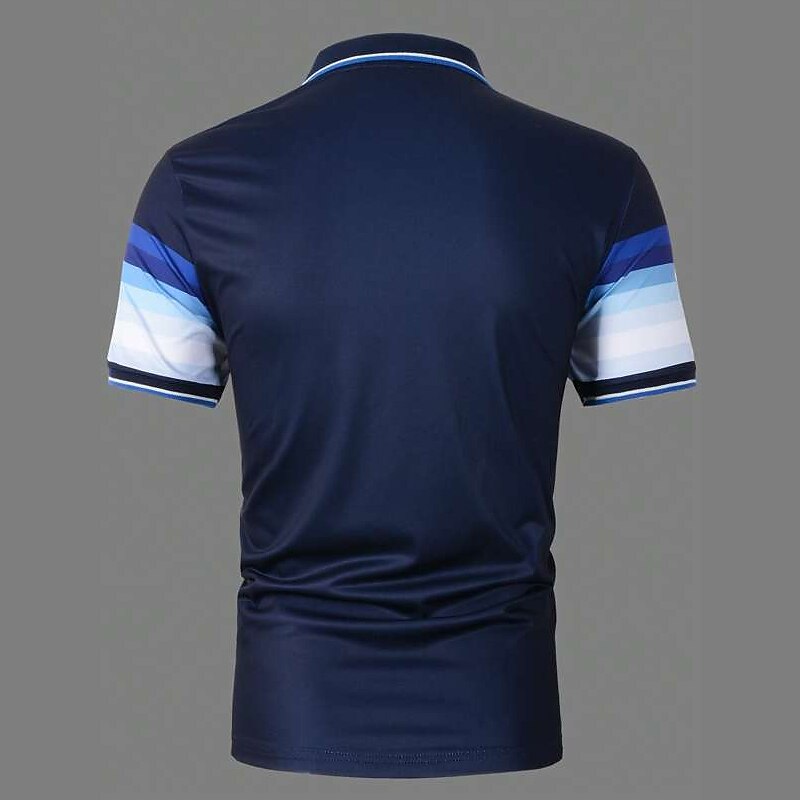 Men's Sport Polo Polo Shirt Casual Holiday Lapel Short Sleeve Fashion Basic Color Block Button Summer Regular Fit Dark red Yellow Dark Navy Purple Green Grey Sport Polo4