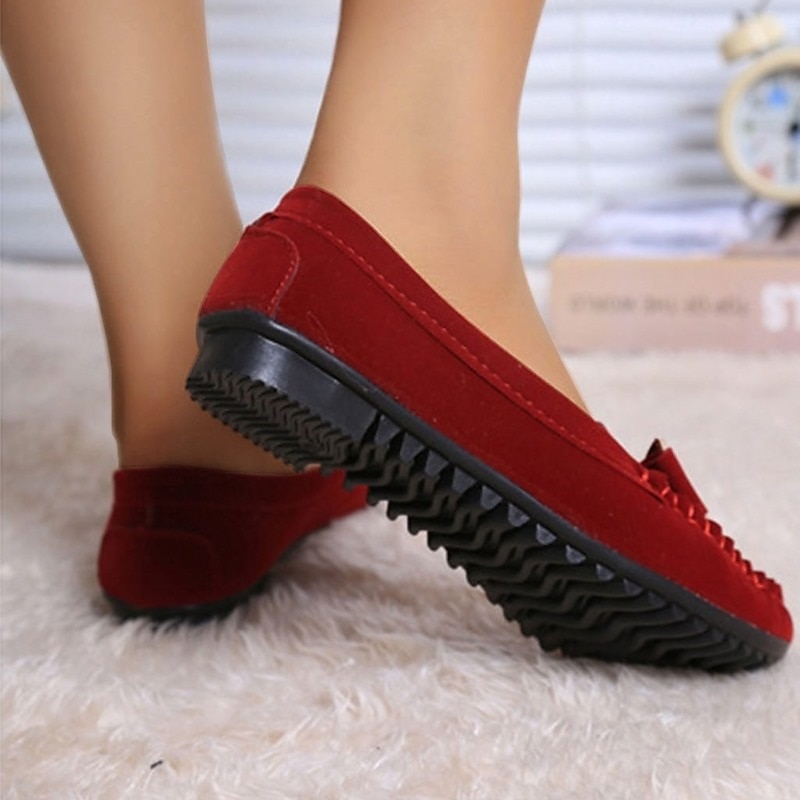 Women's Flats Slip-Ons Plus Size Comfort Shoes Work Daily Solid Color Bowknot Flat Heel Round Toe Elegant Business Casual Satin Loafer Black Yellow Red3