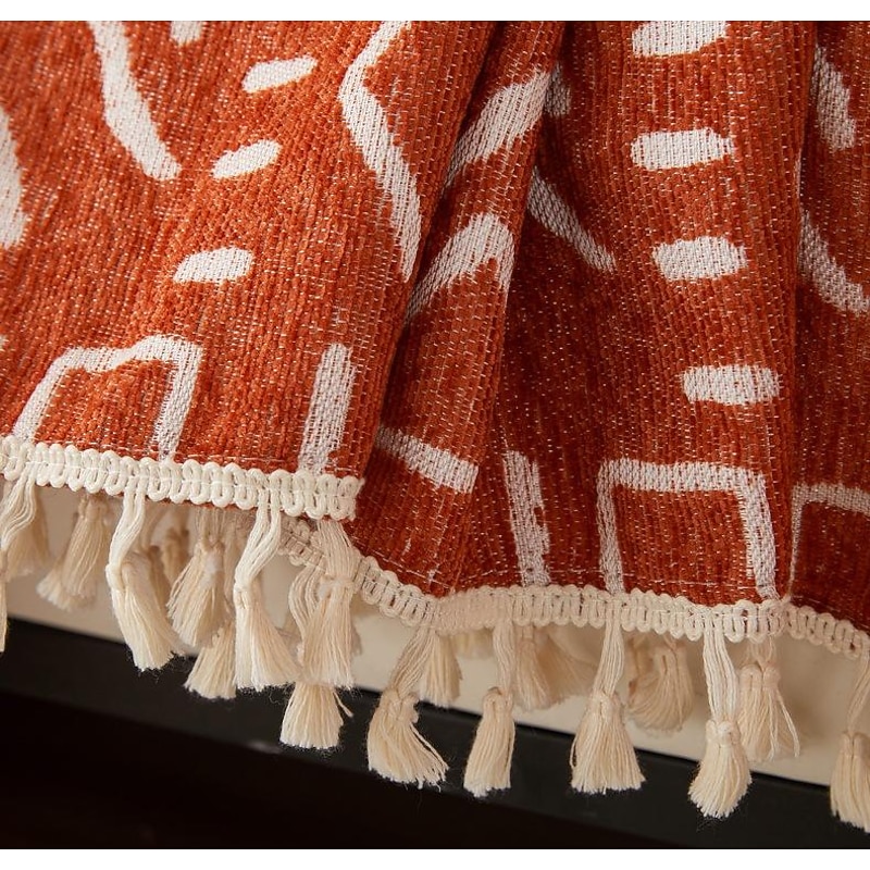 Sofa Cover Boho Sofa Blanket Throw Towel Chenille for Sectional Couch Armchair Loveseat 4 or 4 or 3 Seater L Shape Anti-Scratch Cat Washable4