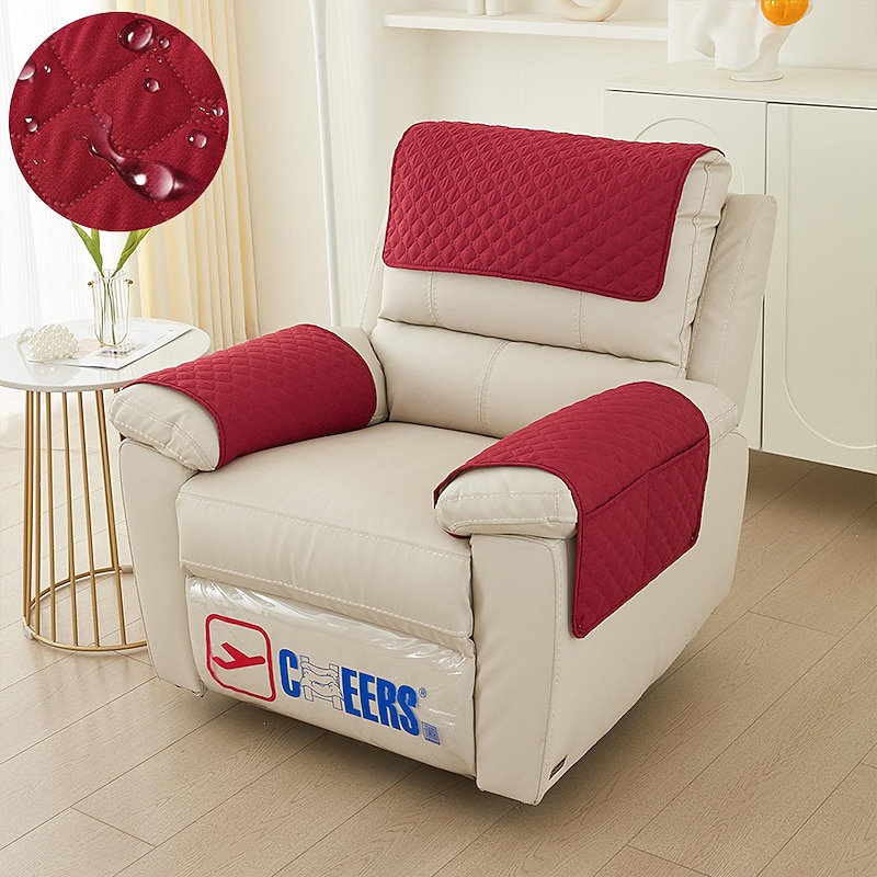 Sofa Armrest Cover Couch Armrest Mat Water Resistant Backret Cover Soft Protector for Chairs Couch Sofa Armchair Slipcovers Recliner Sofa4