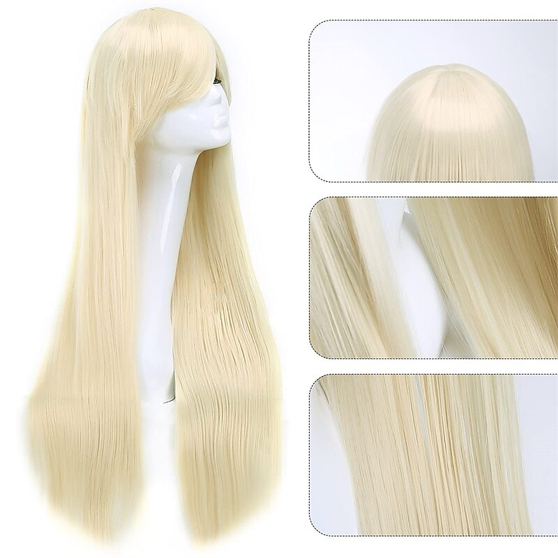 Wigs 32 80cm Long Straight Anime Fashion Women's Cosplay Wig Party Wig Halloween Cosplay Party Wigs2