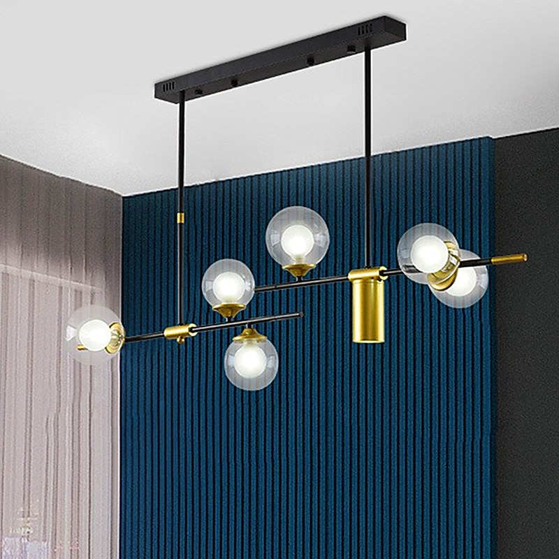 LED Chandeliers 106cm Nordic Pendant Lights Living Dinning Kitchen Hanging Lamp Modern Glass Ball Chandelier Lighting Bedroom Lamp 110-240V4