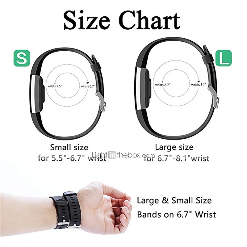 3 Pack Bands Compatible with Fitbit Charge 2, Classic & Special Edition Silicone Fitness Sport Replacement Bands for Fitbit Charge 2, Women Men2