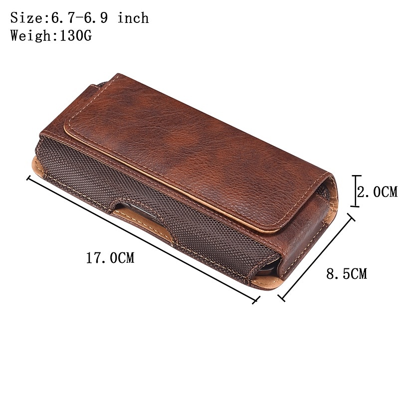Men Genuine Leather Waist Pack Thick Cowhide Waist Bags Functional Leather Shoulder Bag  Mini Travel Chest Bag Phone Pack2