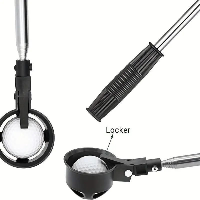 Golf Ball Retriever,Stainless Ball Retriever Tool Golf with Replaceable Release-Ready Ball Pick-Up Head,Golf Accessories Gift for Men Women3