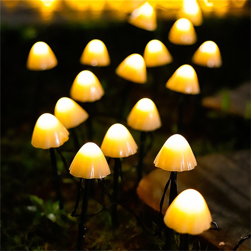 LED Solar String Lights, Fairy Path Lawn Landscape Mushroom Lamp for Outdoor Christmas Garden, Patio, and Street Decoration3