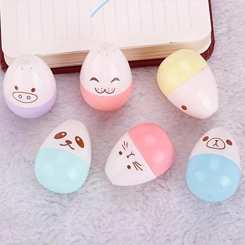 6 Pcs/lot Capsules Highlighter Vitamin Pill Highlight Marker Color Pens Drawing Spot Liner Stationery Office School Supplies4