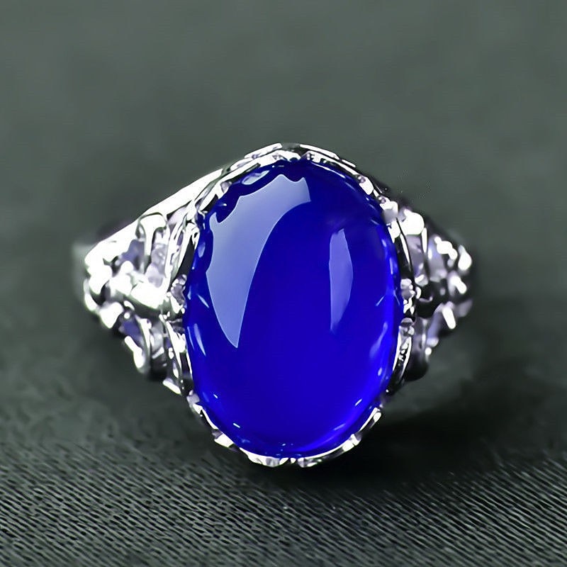 1PC Adjustable Ring For Women's Blue Gift Daily Date Resin Alloy Retro Joy3