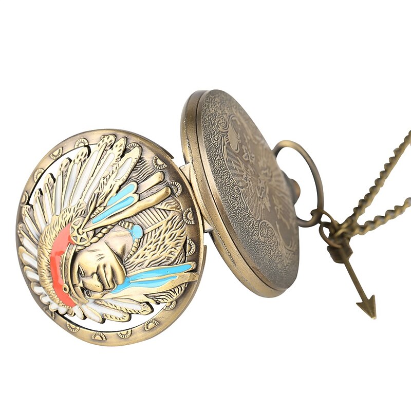 Retro Pocket Watches For Men Chief Series Steampunk Vintage Quartz Pocket FOB Watch Exquisite Necklace Unisex Gifts Half Hunter3
